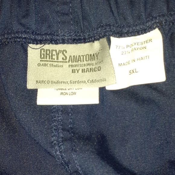 Grey’s Anatomy Classic 5‎ Pocket Drawstring Scrub Pants 5XL - Picture 5 of 8